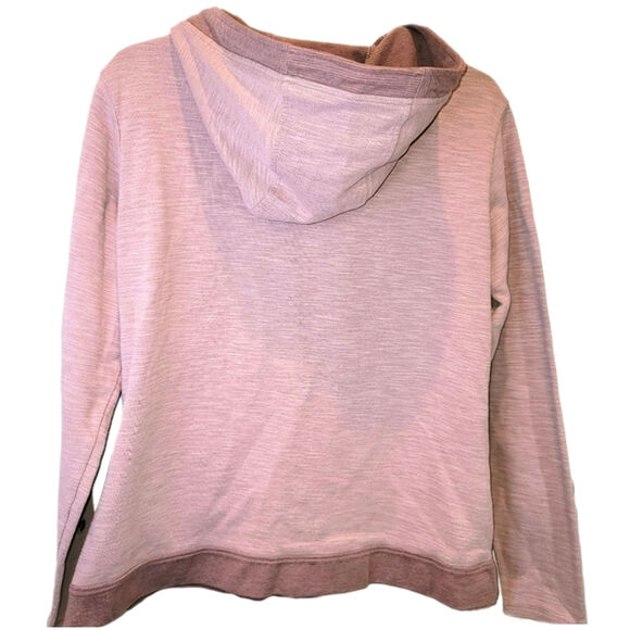 Kuhl Arva Asymmetrical Hoodie Full Zip Womens Large XL Pink Jacquard Two Tone - Picture 4 of 16